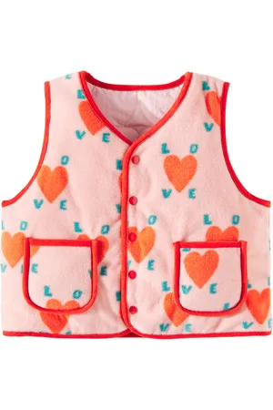 Jelly Mallow Love reversible fleece puffer vest