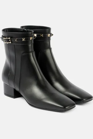 VALENTINO GARAVANI Rockstud 40 leather ankle boots