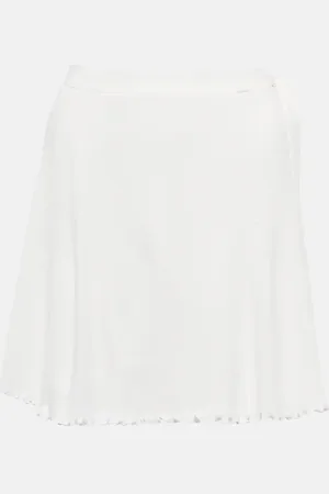 LIVE THE PROCESS Malia ribbed-knit tennis miniskirt