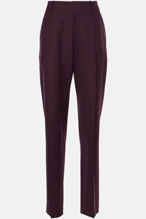 Victoria Beckham Asymmetric wool-blend chinos