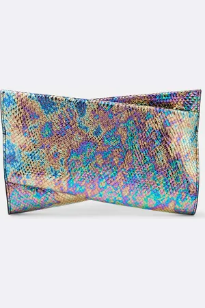 Christian Louboutin Loubitwist snake-effect leather clutch