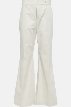 Ralph Lauren Mid-rise cotton-blend flared pants