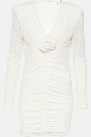ROTATE Bridal floral-applique lace minidress