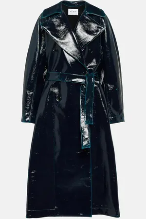 Alaïa Coated wool-blend trench coat