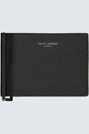 Saint Laurent Grain leather wallet with money clip