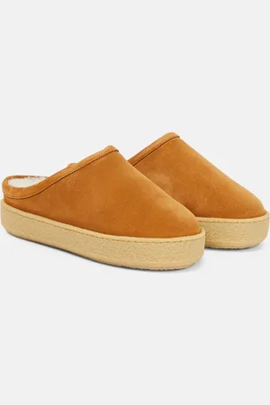 Isabel Marant Fozee shearling-lined suede slippers