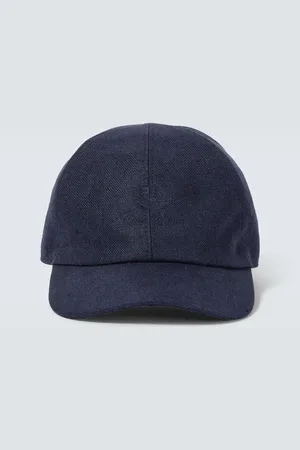 Loro Piana Logo linen baseball cap