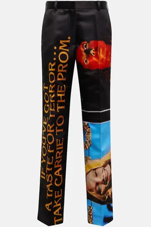 J.W.Anderson Printed satin straight pants