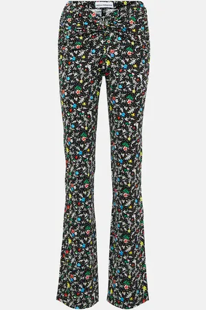 Paco rabanne Printed high-rise crepe pants