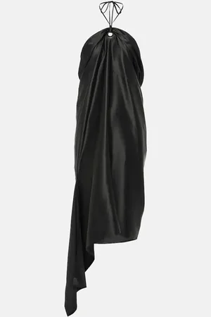 Salvatore Ferragamo Halterneck silk-blend midi dress