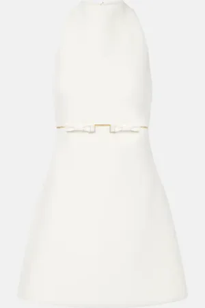 Safiyaa Bridal Jalie bow-detail crepe minidress