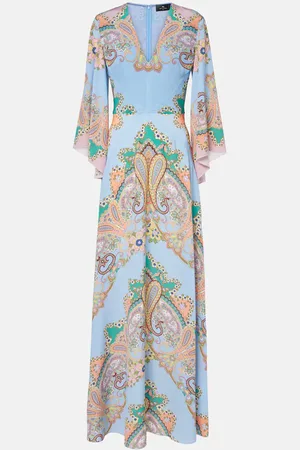 Etro Paisley silk crepe de chine maxi dress