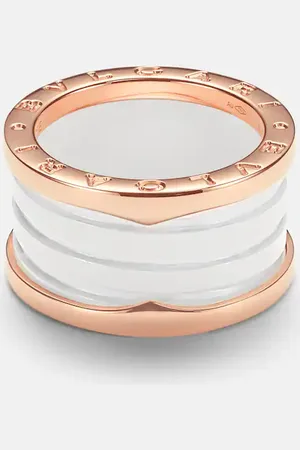 Bvlgari B.zero1 18kt rose and ceramic ring