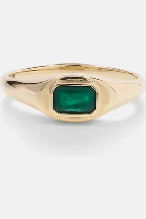 STONE AND STRAND Green With Envy 14kt ring with emeralds