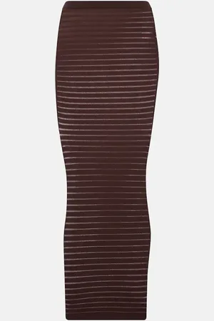 Alaïa AlaÃ¯a Striped maxi skirt