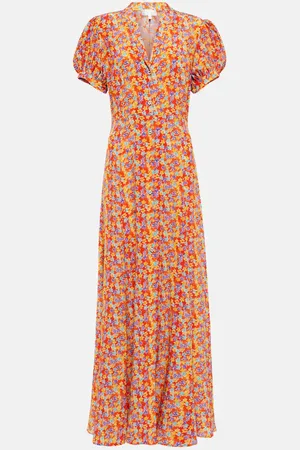 Caroline Constas Bel floral silk crepe maxi dress