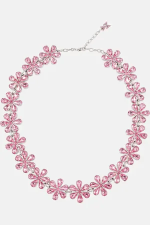 Amina Muaddi Crystal-embellished choker