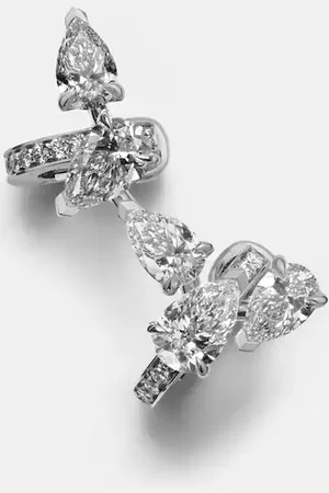Repossi Serti Sur Vide 18kt white gold single ear cuff with diamonds
