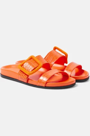 Manolo Blahnik Mayfu leather slides
