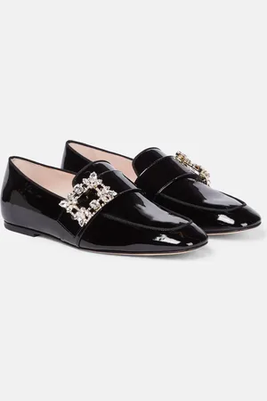 Roger Vivier Mini Broche patent leather loafers