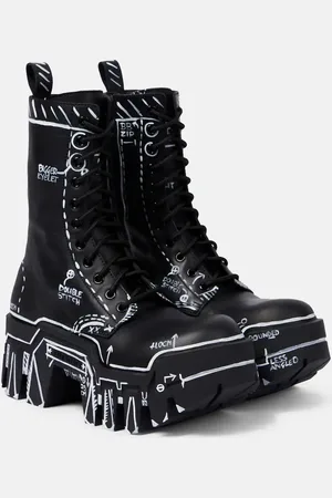 Balenciaga Bulldozer lace-up leather ankle boots