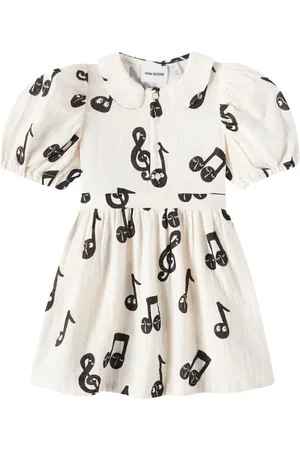 Mini Rodini Notes cotton muslin dress