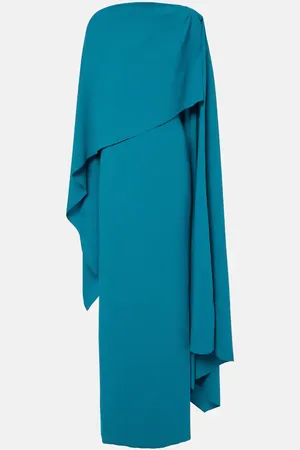 Roksanda Demetria caped crepe midi dress