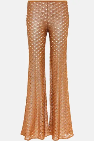 Missoni Low-rise lame wide-leg pants