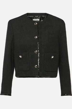Miu Miu Cropped wool-blend tweed jacket