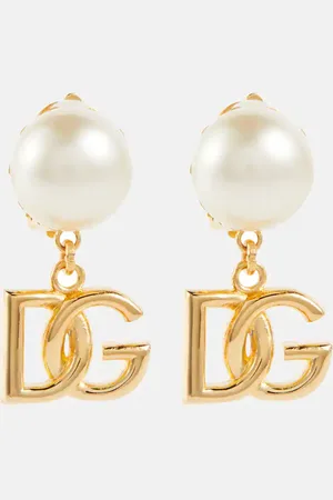 Dolce & Gabbana DG faux pearl clip-on earrings