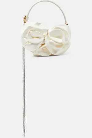 MAGDA BUTRYM Vesna Micro floral-applique satin tote bag