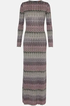 Missoni Open-back lame maxi dress