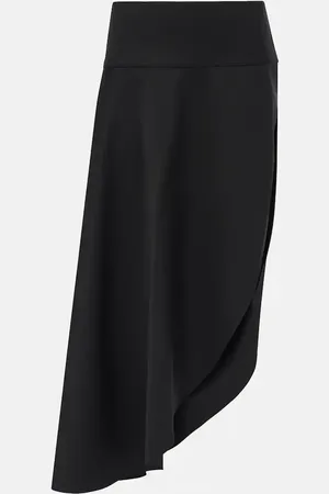 Alaïa AlaÃ¯a Asymmetric wool midi skirt