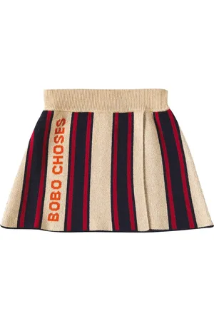 Bobo Choses Striped wool-blend skirt