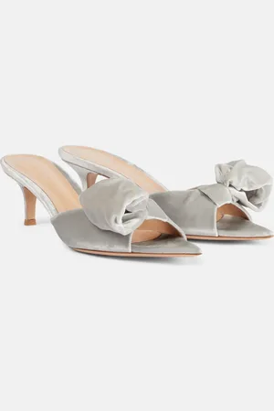 Gianvito Rossi 55 bow-detail velvet mules