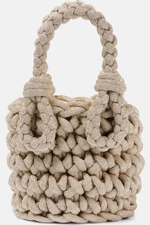 JOHANNA ORTIZ Mini lame woven bucket bag