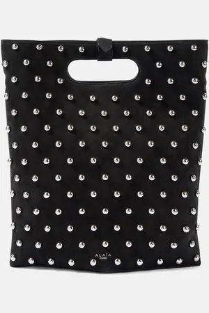 Alaïa Folded embellished suede tote bag
