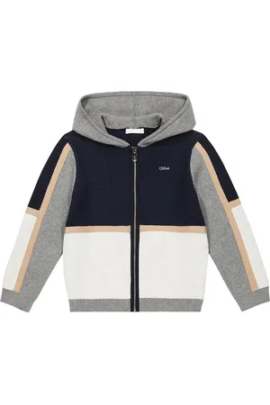 Chloé Colorblocked cotton and wool hoodie