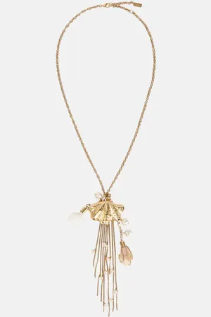 Chloé Shells embellished pendant necklace