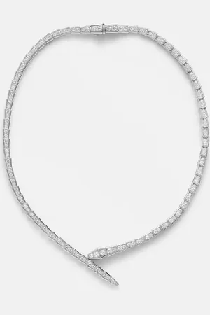 Bvlgari Serpenti Viper 18kt white gold necklace with diamonds
