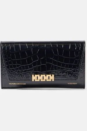 Victoria Beckham Croc-effect leather wallet on chain