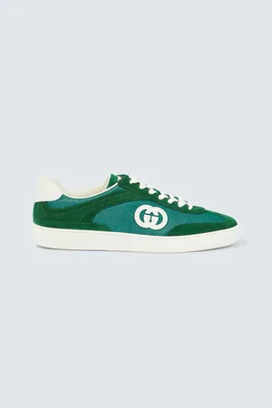 Gucci Interlocking G suede and canvas sneakers