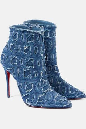 Christian Louboutin So Kate 100 denim pumps