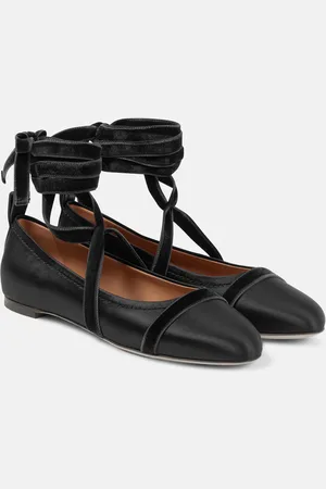MALONE SOULIERS Spencer satin ballet flats