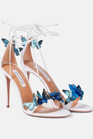 Aquazzura Papillon 105 leather sandals