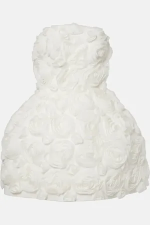 Ilkyaz Ozel Floral-applique strapless minidress