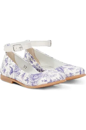 PèPè Floral leather ballet flats