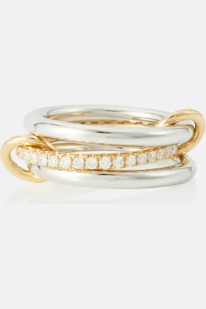 SPINELLI KILCOLLIN Libra sterling silver and 18kt gold ring with diamonds