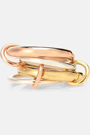 SPINELLI KILCOLLIN Cici Rose 18kt and sterling silver linked rings
