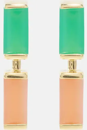 Aliita Compuesta 9kt gold earrings with gemstones
